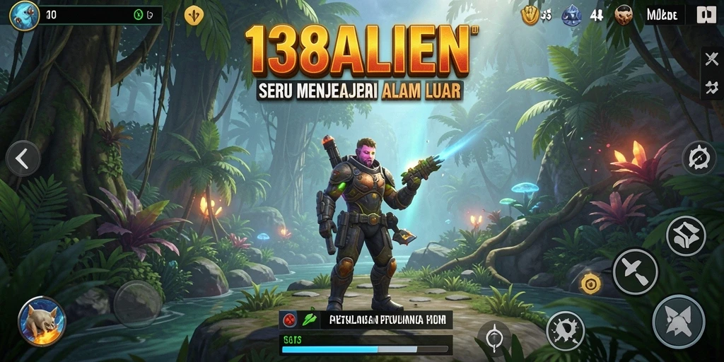 Screenshot yang menunjukkan aksi seru dalam 138ALIEN.