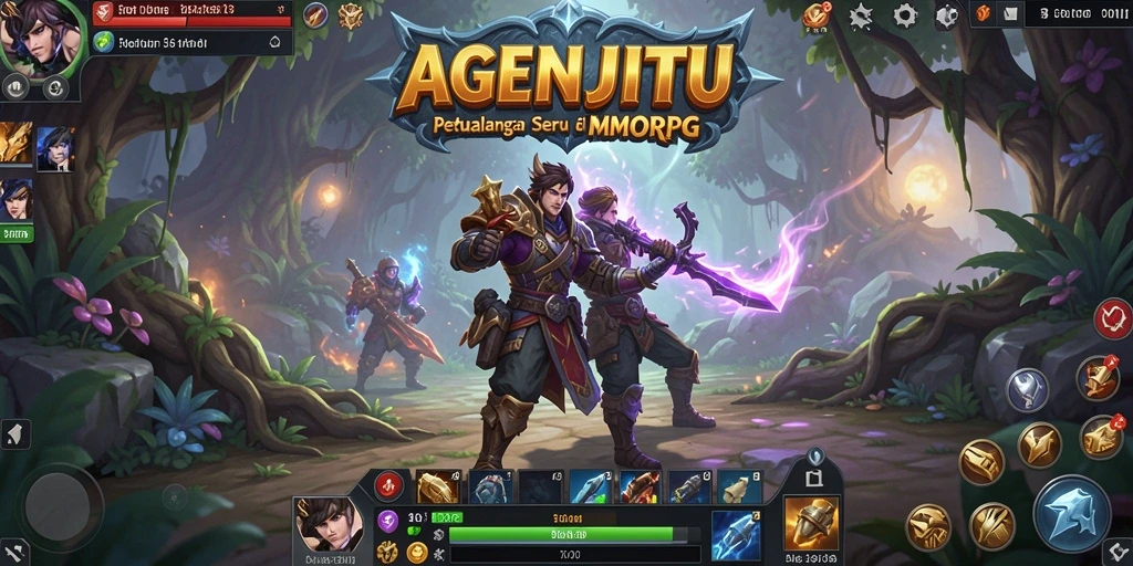 Tangkapan layar gameplay AGENJITU yang menampilkan aksi seru di dunia MMORPG.