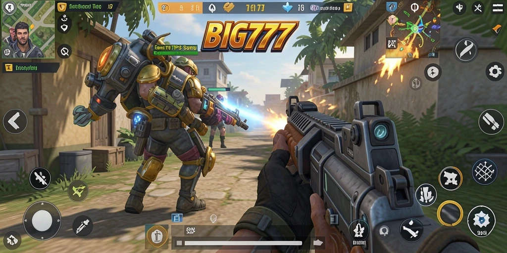 Screenshot gameplay BIG777 menampilkan aksi tembak-menembak yang seru.