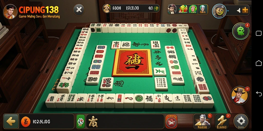 Screenshot menunjukkan momen seru saat mencocokkan ubin Mahjong.