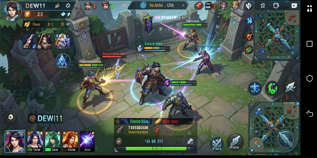 Tampilan gameplay seru dalam DEWI11 dengan strategi yang mendalam.