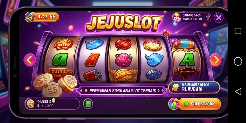 Tampilan gameplay menawan JEJUSLOT dalam simulasi slot.