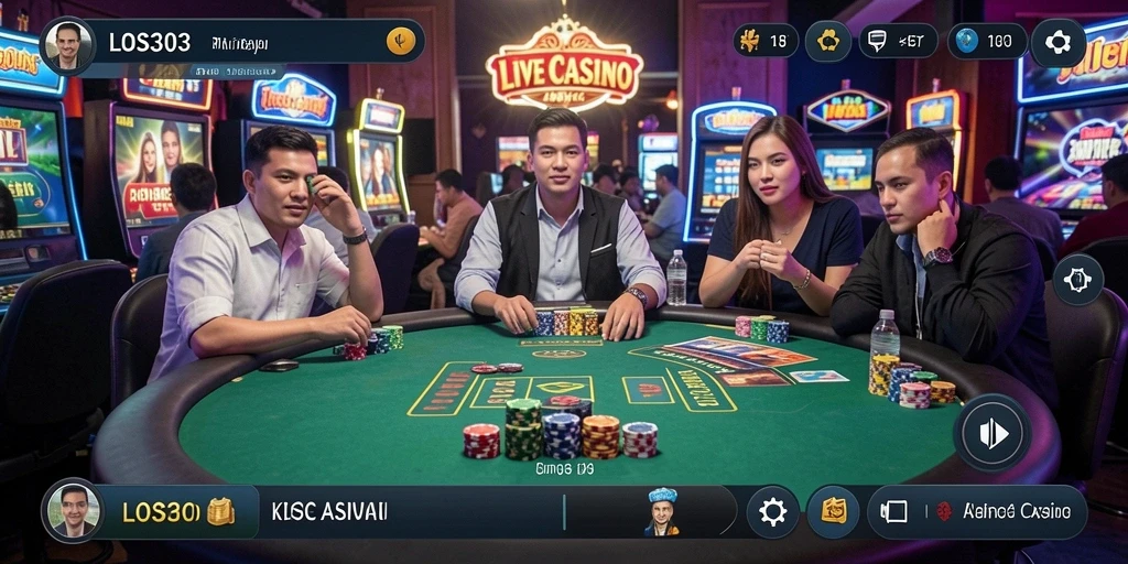 Gambaran menarik dari gameplay Live Casino di LOS303.