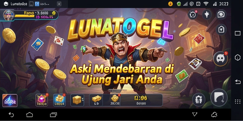 Tampilan gameplay seru LUNATOGEL dengan aksi mendebarkan.