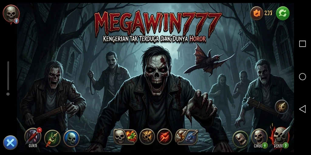 Screenshot gameplay di <strong>MEGAWIN777</strong> memperlihatkan momen menegangkan di lokasi yang gelap.