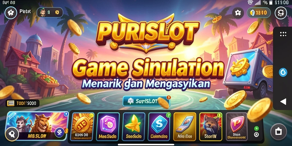 Tampilan screenshot gameplay PURISLOT yang menampilkan grafik menarik.