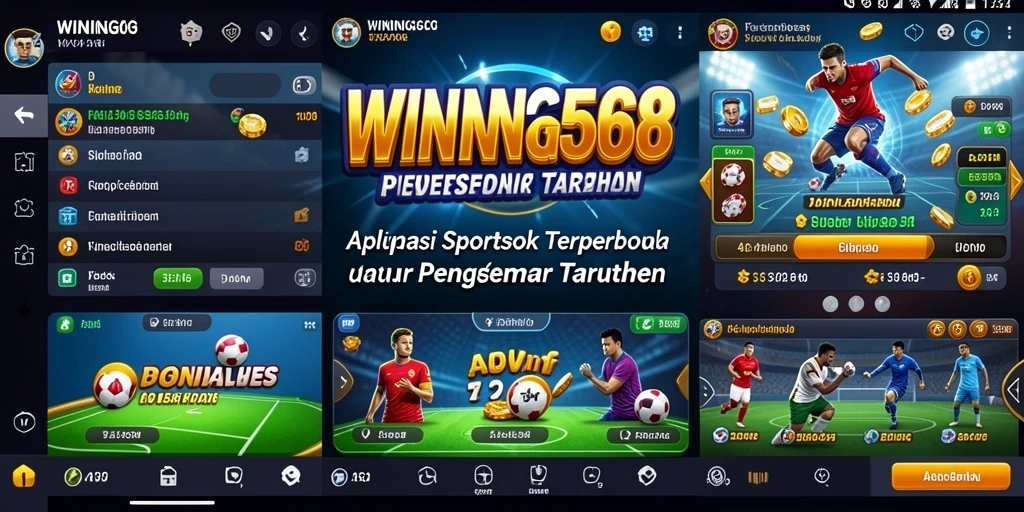 Tampilan antarmuka WINNING568 yang menarik dengan pilihan taruhan olahraga.